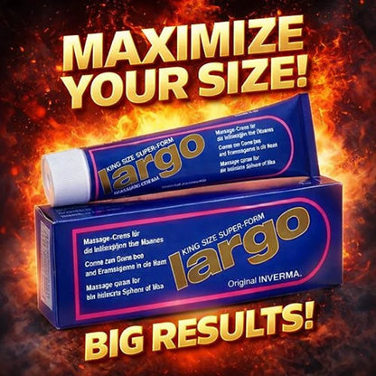Largo King Size Super-Form Cream | Original Inverma | Premium Massage Cream for Men