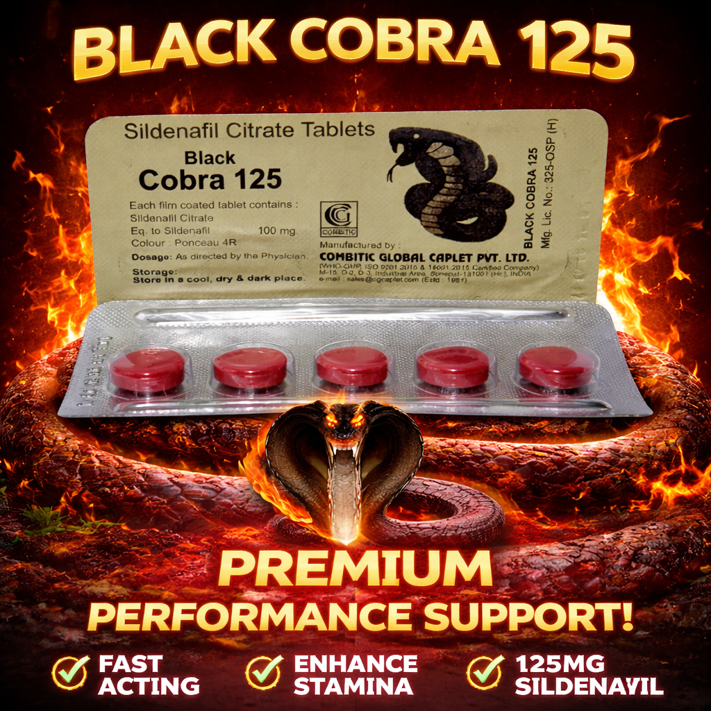 Black Cobra 125 Tablets | Premium Quality | Discreet Packaging | Trusted Formula