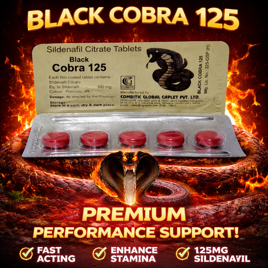 Black Cobra 125 Tablets | Premium Quality | Discreet Packaging | Trusted Formula